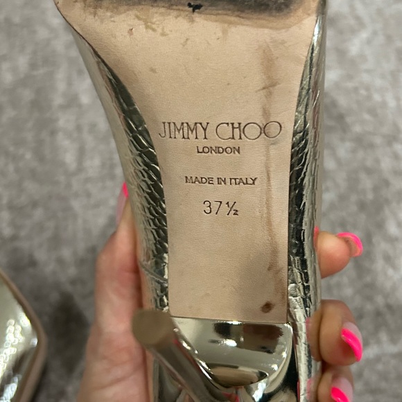 Jimmy Choo, London, gold high heels - Picture 4 of 9